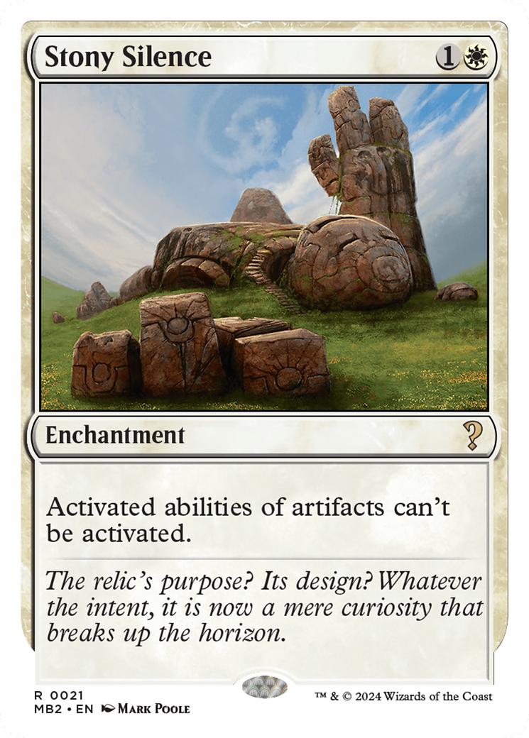 Stony Silence (White Border) [Mystery Booster 2] | Good Games Cannington