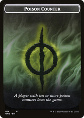Poison Counter // Phyrexian Mite Double-Sided Token [Phyrexia: All Will Be One Tokens] | Good Games Cannington