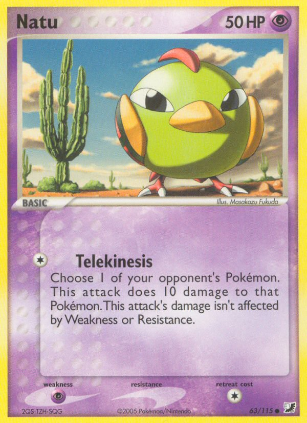 Natu (63/115) [EX: Unseen Forces] | Good Games Cannington
