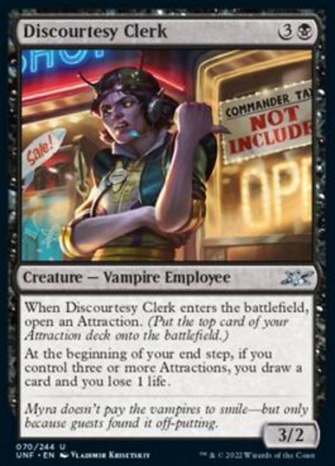 Discourtesy Clerk [Unfinity] | Good Games Cannington