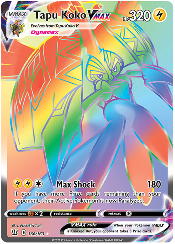 Tapu Koko VMAX (166/163) [Sword & Shield: Battle Styles] | Good Games Cannington