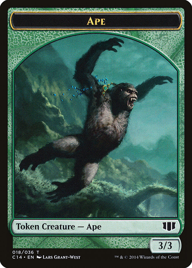 Ape // Zombie (011/036) Double-Sided Token [Commander 2014 Tokens] | Good Games Cannington