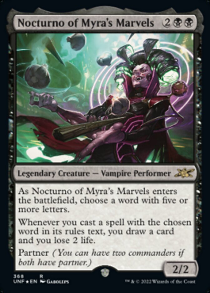 Nocturno of Myra's Marvels (Galaxy Foil) [Unfinity] | Good Games Cannington