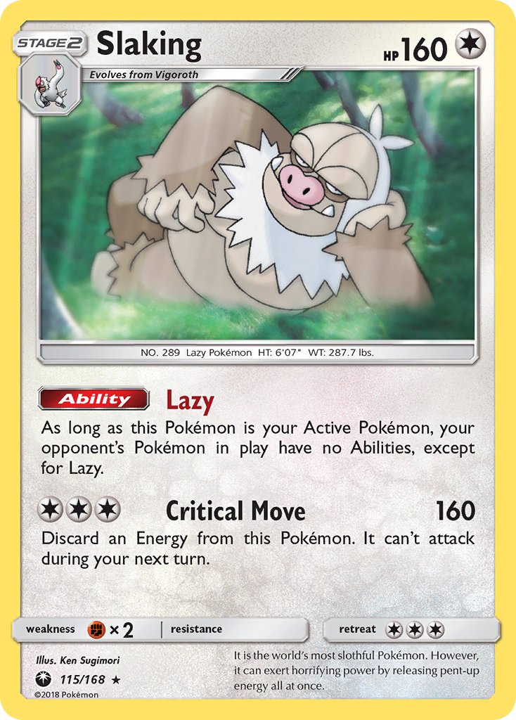 Slaking (115/168) [Sun & Moon: Celestial Storm] | Good Games Cannington