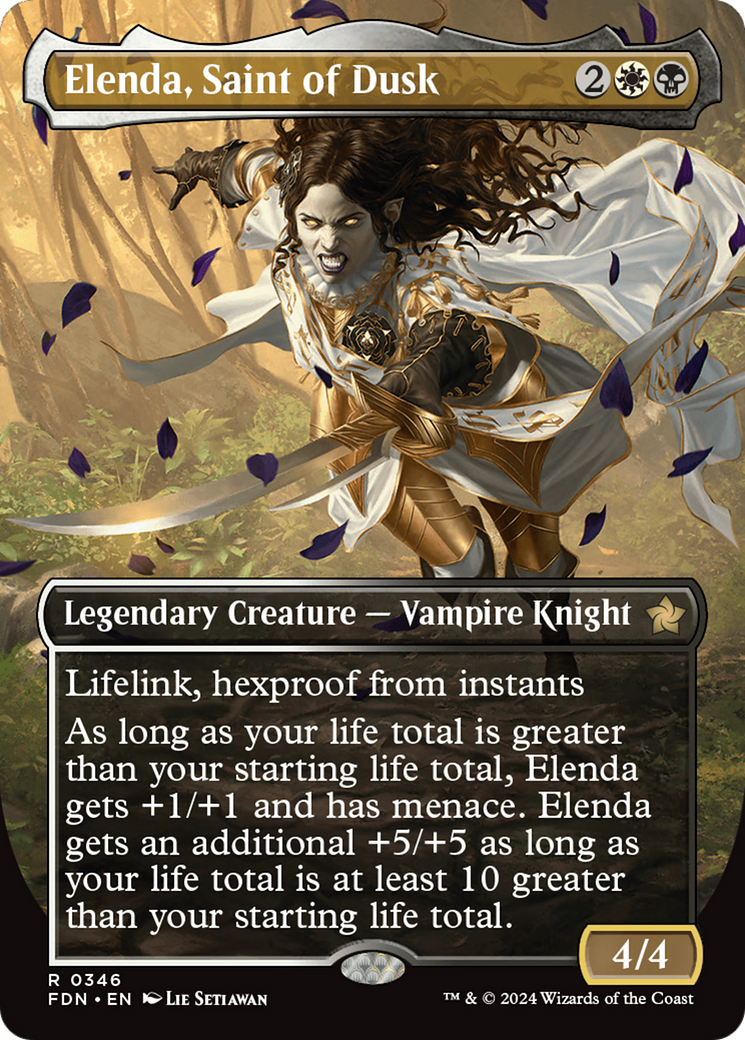 Elenda, Saint of Dusk (Borderless) [Foundations] | Good Games Cannington