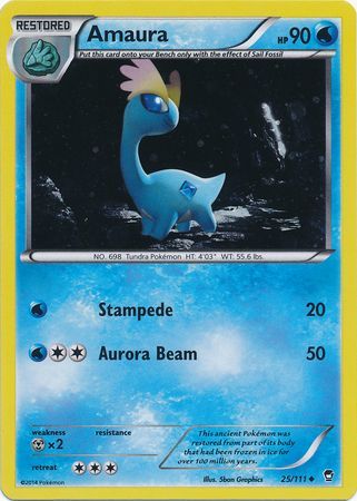 Amaura (25/111) (Cosmos Holo) [XY: Furious Fists] | Good Games Cannington