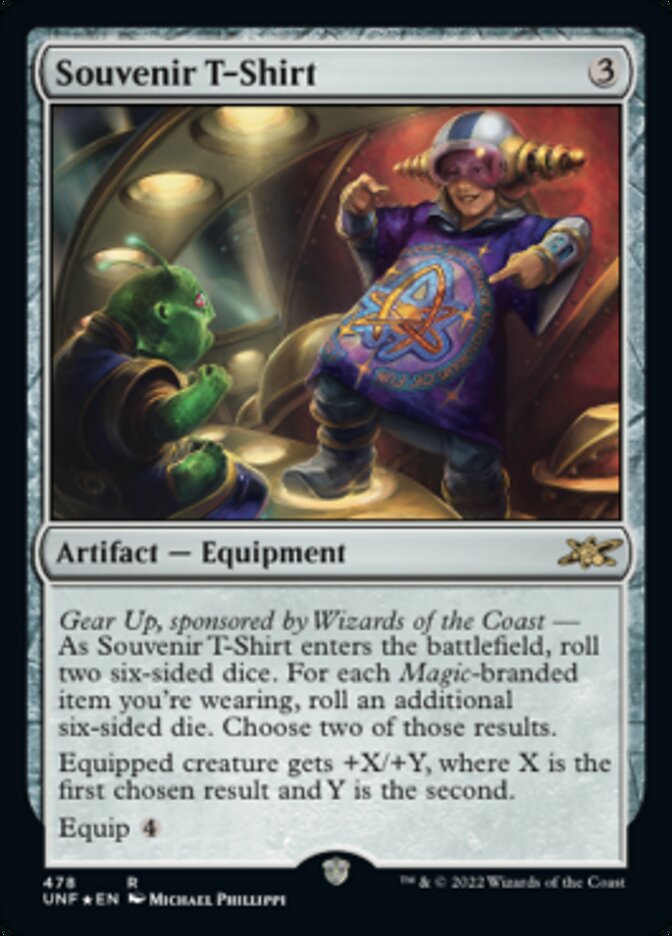 Souvenir T-Shirt (Galaxy Foil) [Unfinity] | Good Games Cannington