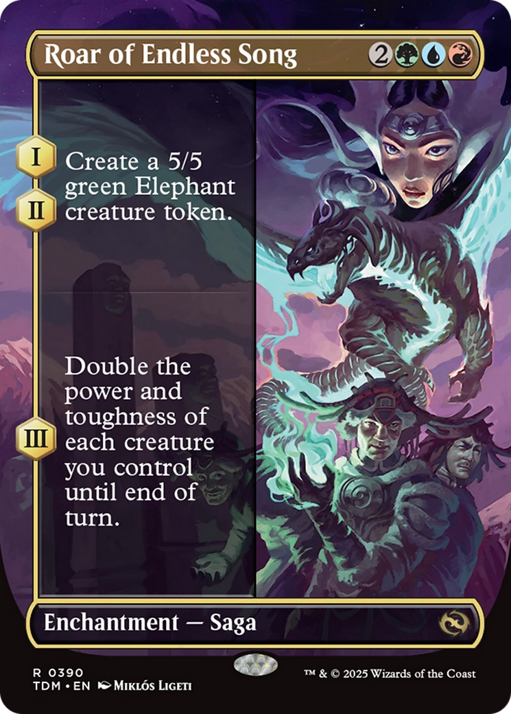 Roar of Endless Song (Borderless) [Tarkir: Dragonstorm] | Good Games Cannington