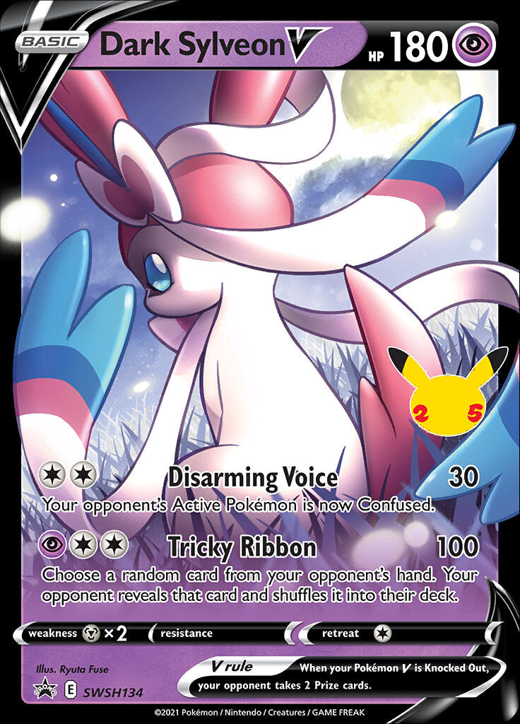 Dark Sylveon V (SWSH134) (Celebrations) [Sword & Shield: Black Star Promos] | Good Games Cannington