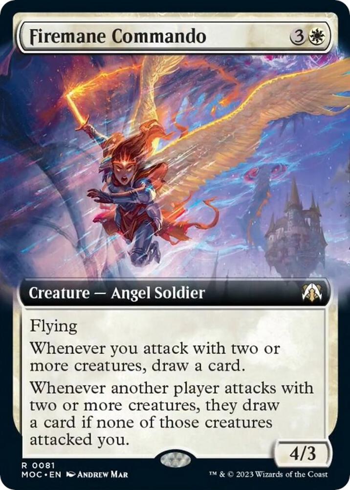 Firemane Commando 81/444 (Commander: March of the Machine)  - Extended Art Foil | Good Games Cannington