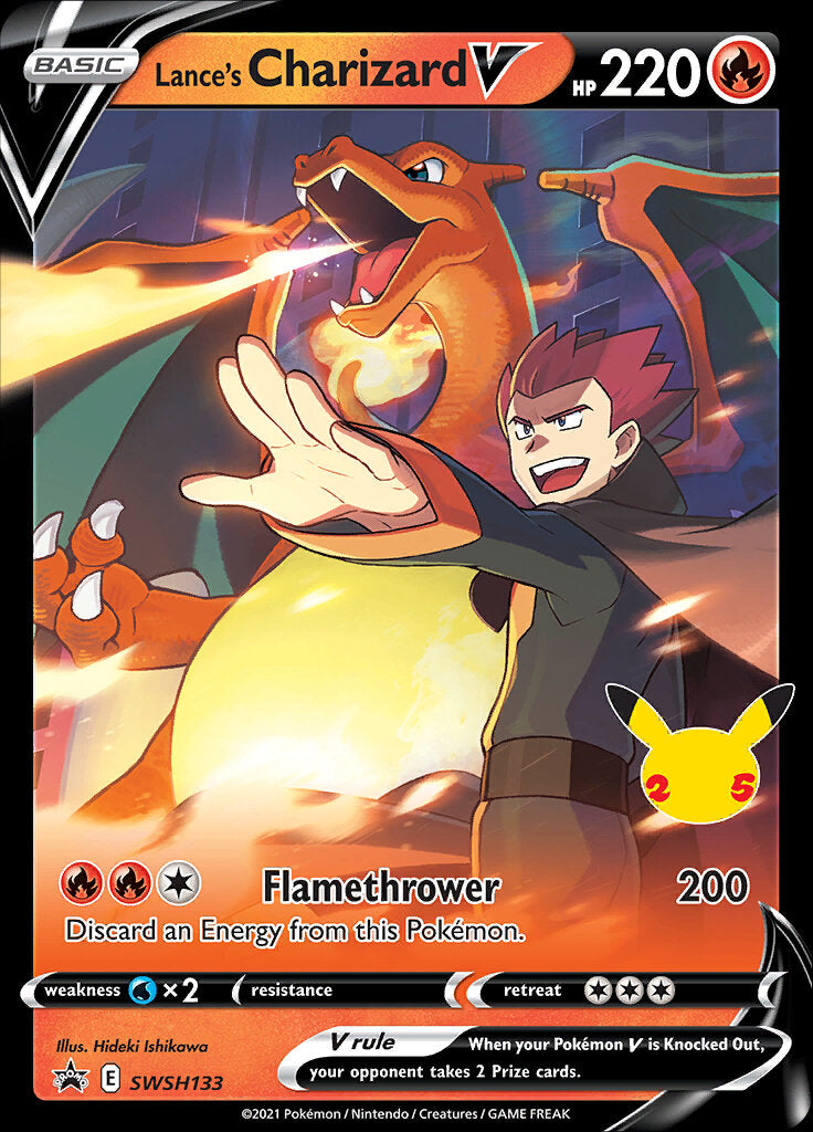 Lance's Charizard V (SWSH133) (Jumbo Card) [Sword & Shield: Black Star Promos] | Good Games Cannington