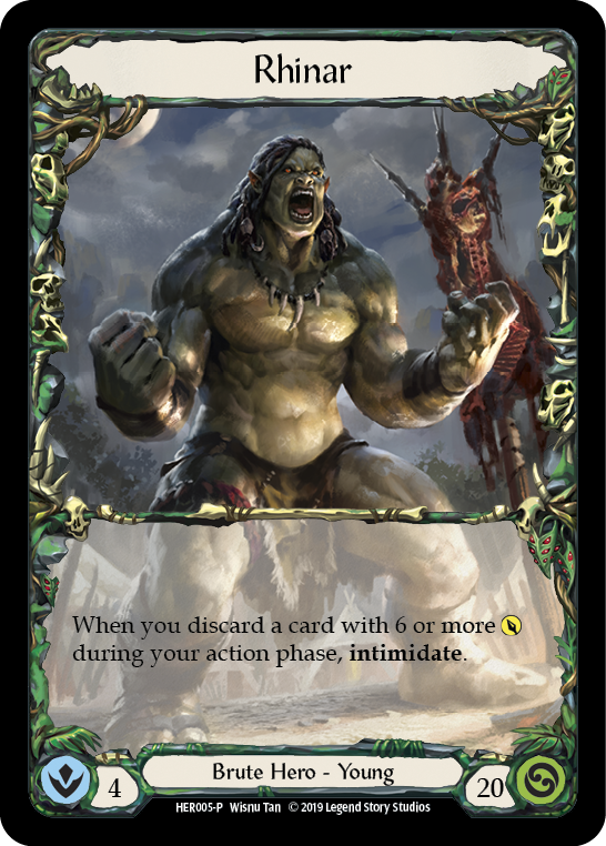 Rhinar [HER005-P] (Promo)  1st Edition Rainbow Foil | Good Games Cannington
