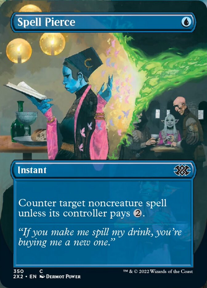 Spell Pierce (Borderless Alternate Art) [Double Masters 2022] | Good Games Cannington