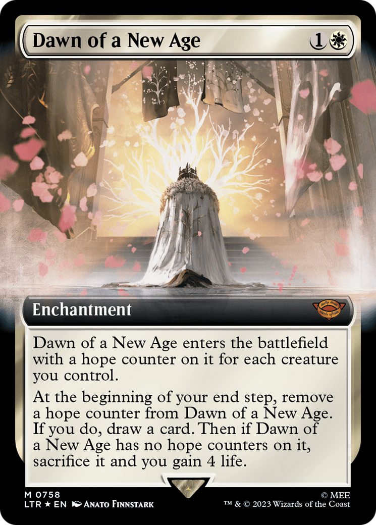 Dawn of a New Age (Extended Art) (Surge Foil) [The Lord of the Rings: Tales of Middle-Earth] | Good Games Cannington