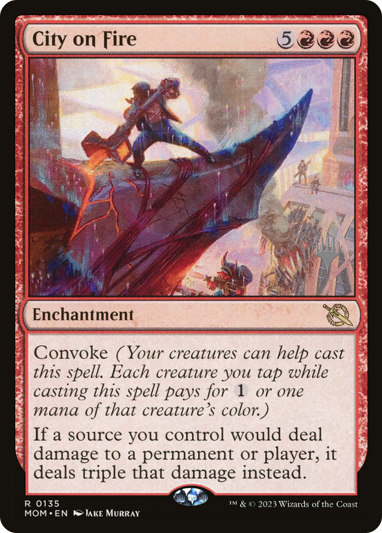 City on Fire (Promo Pack) [March of the Machine Promos] | Good Games Cannington