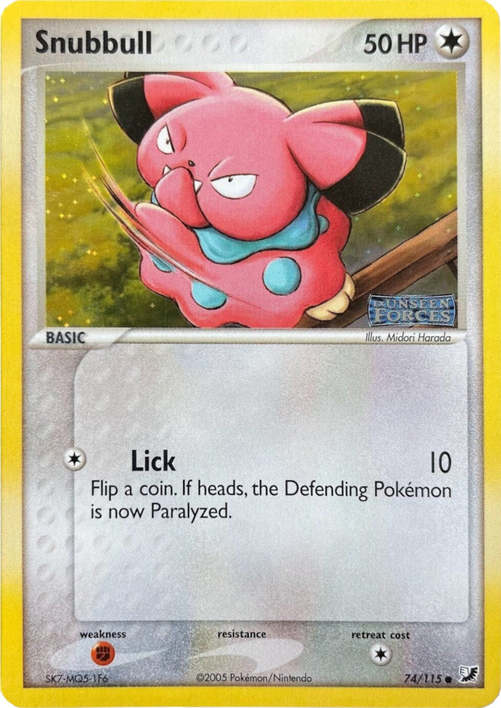 Snubbull (74/115) (Stamped) [EX: Unseen Forces] | Good Games Cannington