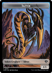 Copy (54) // Sliver Double-Sided Token [Commander Masters Tokens] | Good Games Cannington