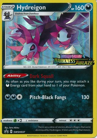 Hydreigon (SWSH037) (Prerelease Promo) [Sword & Shield: Black Star Promos] | Good Games Cannington