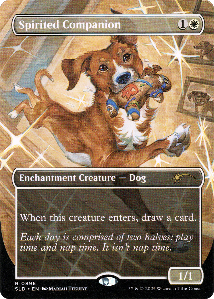 Spirited Companion (0896) (Rainbow Foil) [Secret Lair Drop Series] | Good Games Cannington