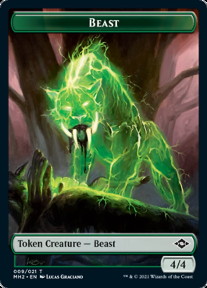 Beast // Food (17) Double-Sided Token [Modern Horizons 2 Tokens] | Good Games Cannington