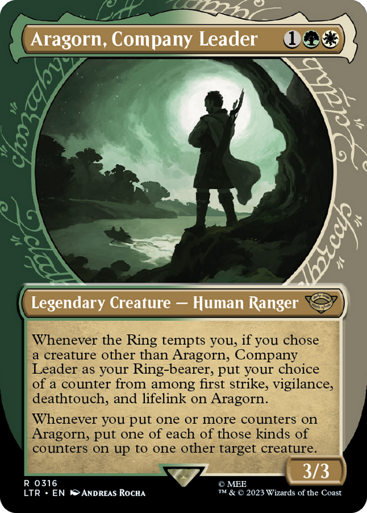 Aragorn, Company Leader (Showcase Ring Frame) [The Lord of the Rings: Tales of Middle-Earth] | Good Games Cannington