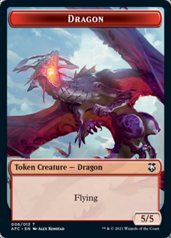 Dragon // Dragon Spirit Double-Sided Token [Dungeons & Dragons: Adventures in the Forgotten Realms Commander Tokens] | Good Games Cannington