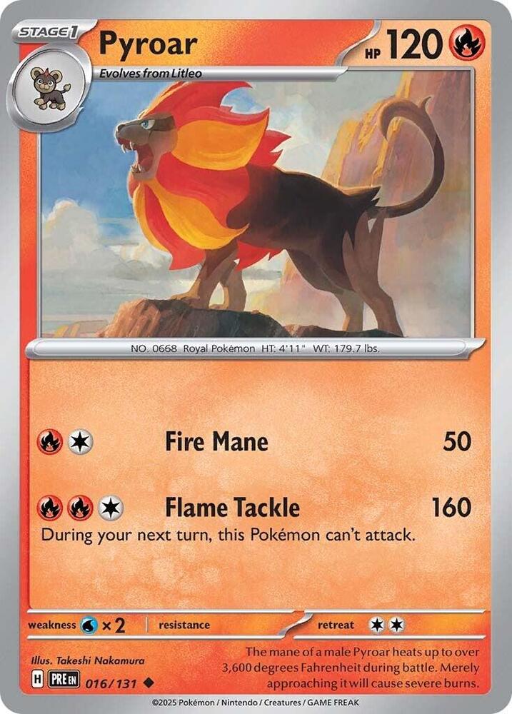 Pyroar (016/131) [Scarlet & Violet: Prismatic Evolutions] | Good Games Cannington