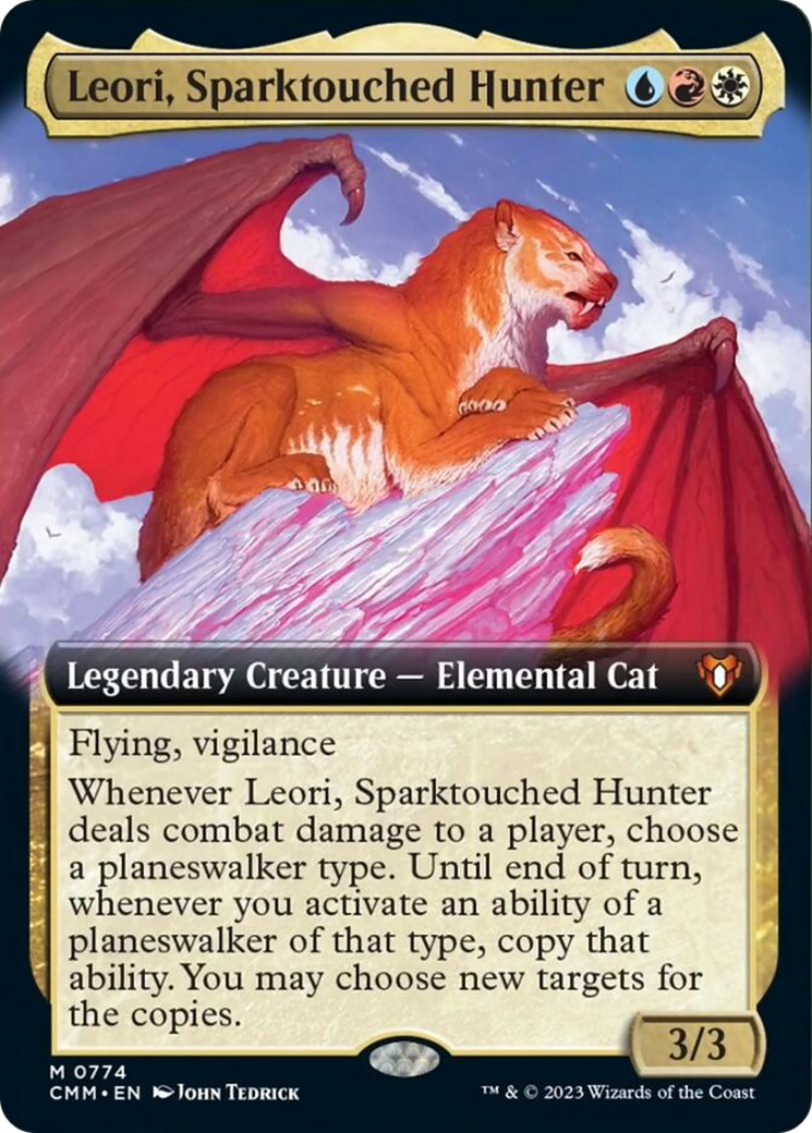 Leori, Sparktouched Hunter (Extended Art) [Commander Masters] | Good Games Cannington