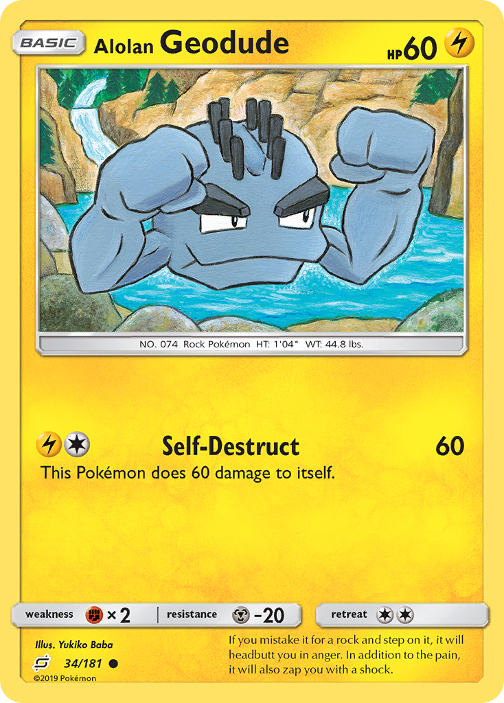 Alolan Geodude (34/181) [Sun & Moon: Team Up] | Good Games Cannington