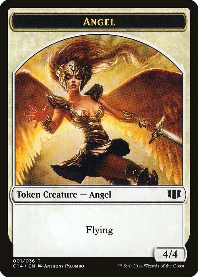 Angel // Cat Double-Sided Token [Commander 2014 Tokens] | Good Games Cannington