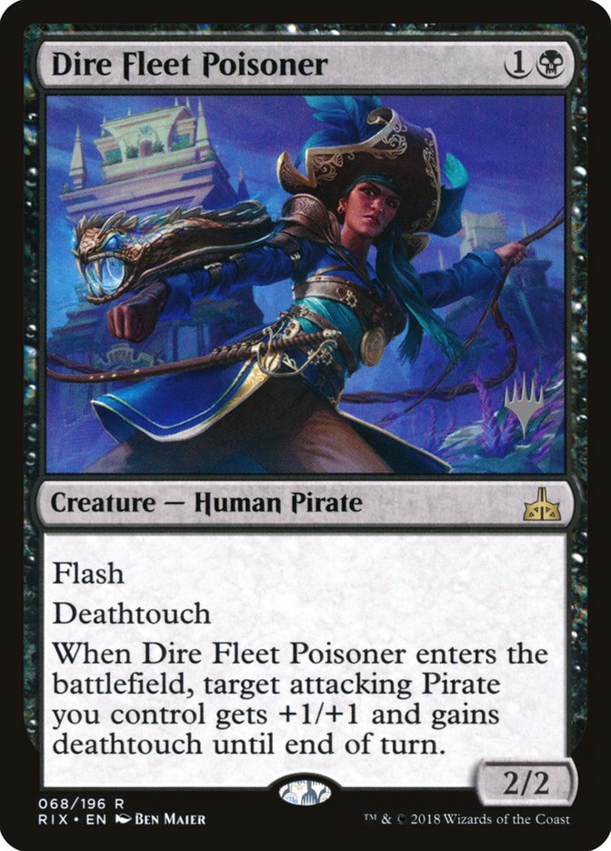 Dire Fleet Poisoner (Promo Pack) [Rivals of Ixalan Promos] | Good Games Cannington