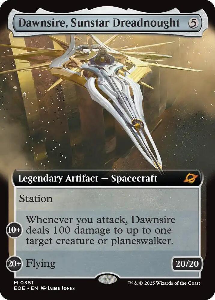 Dawnsire Sunstar Dreadnought Extended Art 351 (Edge of Eternities)  | Good Games Cannington