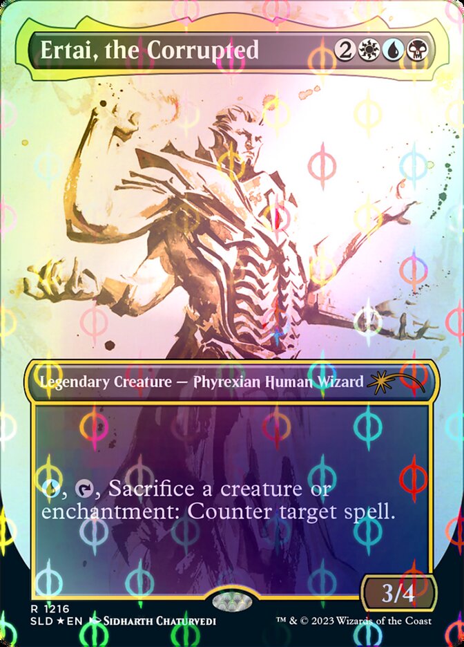 Ertai, the Corrupted (Borderless Ichor Step-and-Compleat Foil) [Secret Lair Drop Series] | Good Games Cannington