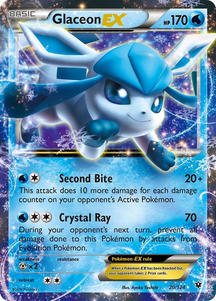 Glaceon EX 20/124 (XY - Fates Collide)  - Holofoil | Good Games Cannington