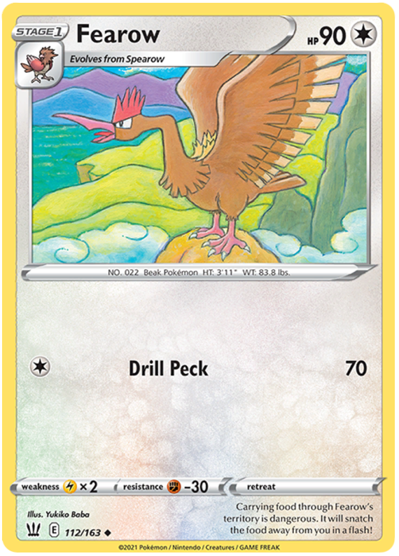 Fearow (112/163) [Sword & Shield: Battle Styles] | Good Games Cannington