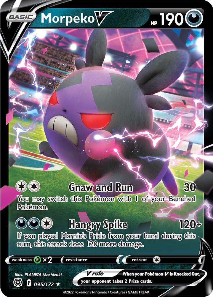 Morpeko V 095/172 (SWSH09: Brilliant Stars)  - Holofoil | Good Games Cannington