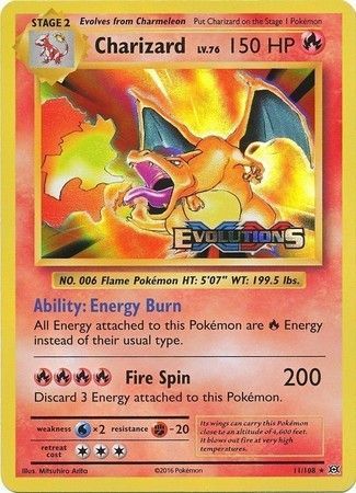 Charizard (11/108) (XY Evolutions Prerelease) [XY: Black Star Promos] | Good Games Cannington