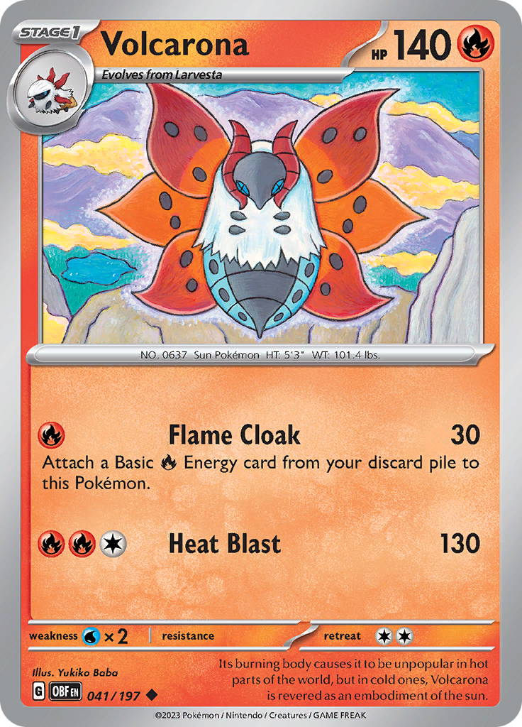 Volcarona (041/197) [Scarlet & Violet: Obsidian Flames] | Good Games Cannington