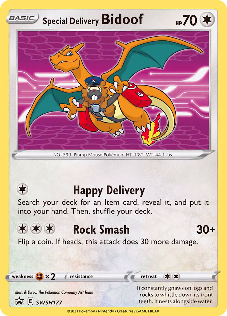 Special Delivery Bidoof (SWSH177) [Sword & Shield: Black Star Promos] | Good Games Cannington