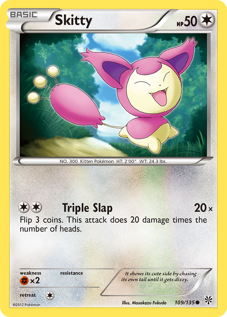 Skitty (109/135) [Black & White: Plasma Storm] | Good Games Cannington