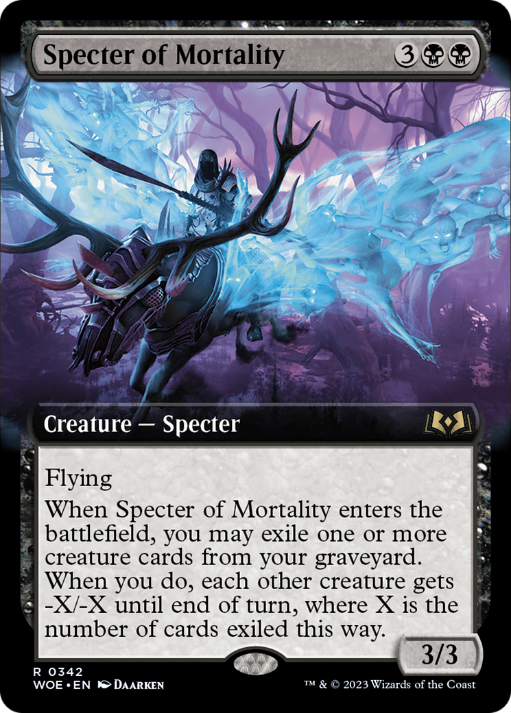 Specter of Mortality (Extended Art) [Wilds of Eldraine] | Good Games Cannington