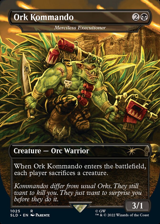 Ork Kommando - Merciless Executioner (Borderless) [Secret Lair Drop Series] | Good Games Cannington