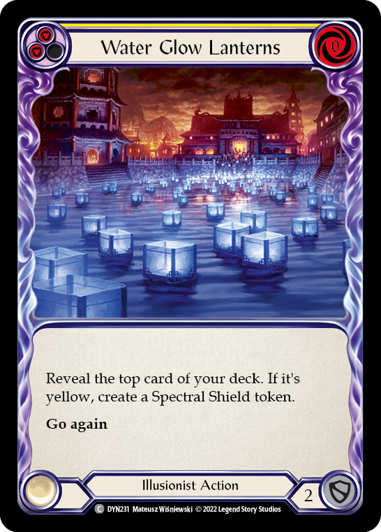 Water Glow Lanterns (Yellow) [DYN231] (Dynasty)  Rainbow Foil | Good Games Cannington