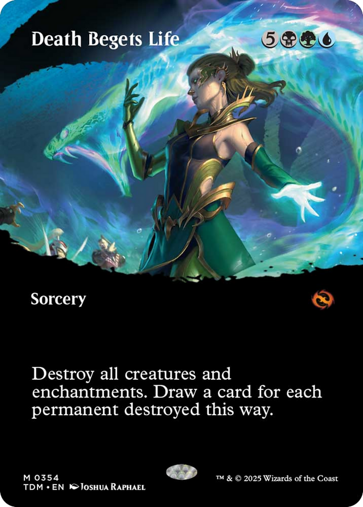 Death Begets Life (Borderless) [Tarkir: Dragonstorm] | Good Games Cannington