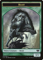 Elemental // Beast (019/036) Double-Sided Token [Commander 2014 Tokens] | Good Games Cannington