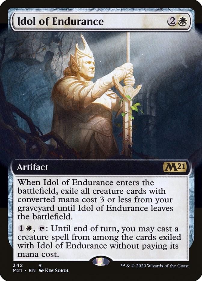 Idol of Endurance Extended Art 342 (Core Set 2021)  | Good Games Cannington