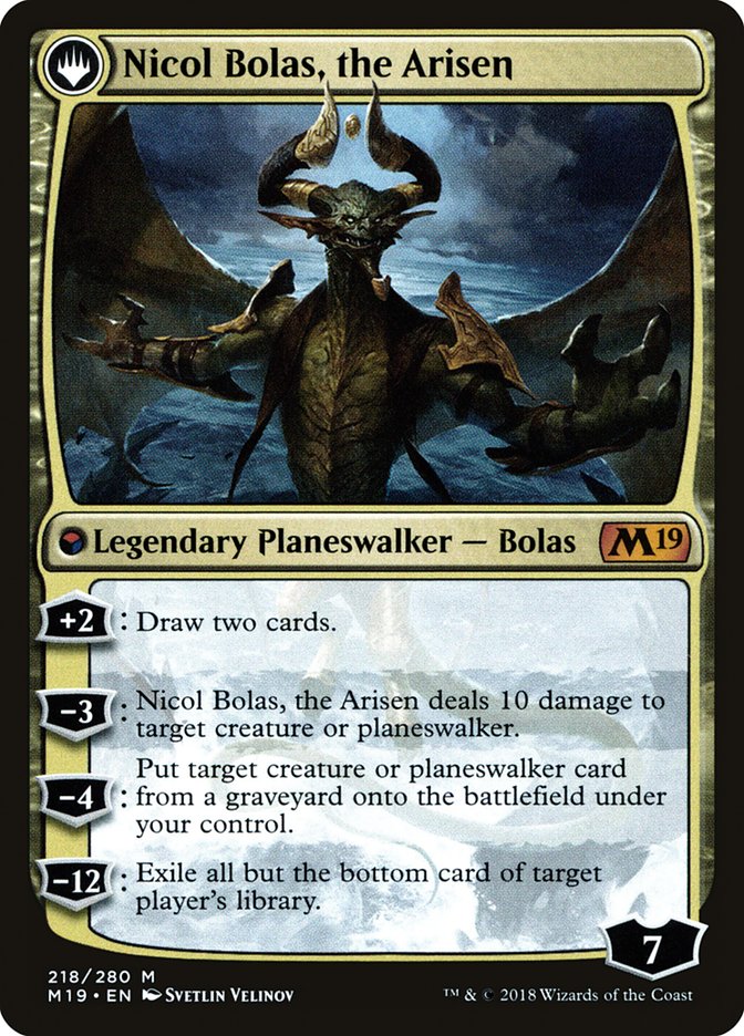 Nicol Bolas, the Ravager // Nicol Bolas, the Arisen [Core Set 2019 Prerelease Promos] | Good Games Cannington