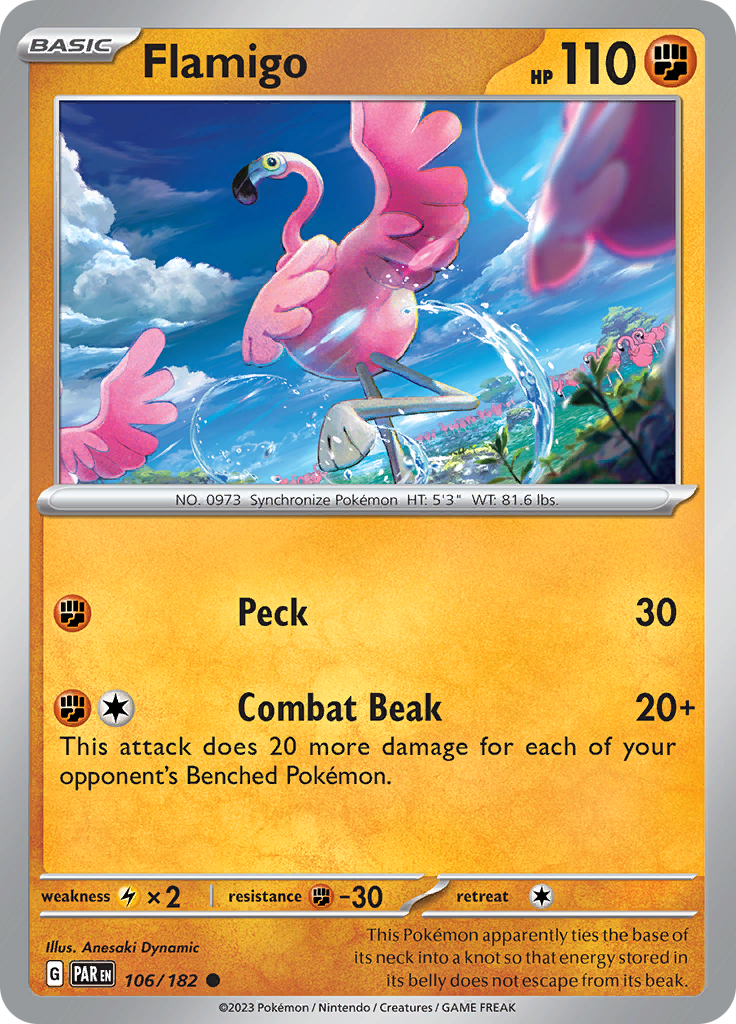 Flamigo (106/182) [Scarlet & Violet: Paradox Rift] | Good Games Cannington