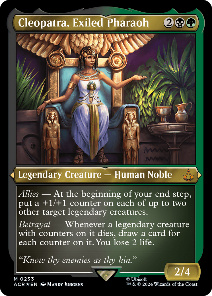 Cleopatra, Exiled Pharaoh (Foil Etched) [Assassin's Creed] | Good Games Cannington