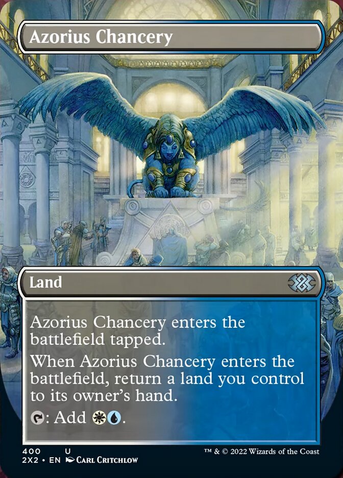 Azorius Chancery (Borderless Alternate Art) [Double Masters 2022] | Good Games Cannington